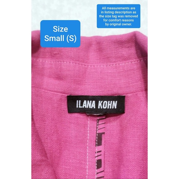 ILANA KOHN "perfect dress up-down" linen trench garmentory pocket jacket $465 S - Picture 8 of 9